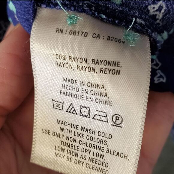 ANTHROPOLOGIE Maeve blouse Clara blue button‎ up split back bird shirt 4 - Picture 7 of 8